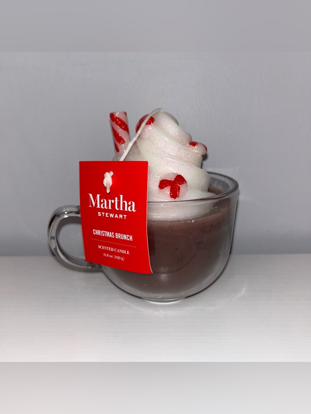 Martha Stewart Holiday Christmas Brunch Hot Chocolate Mug Scented Candle NEW